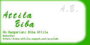 attila biba business card